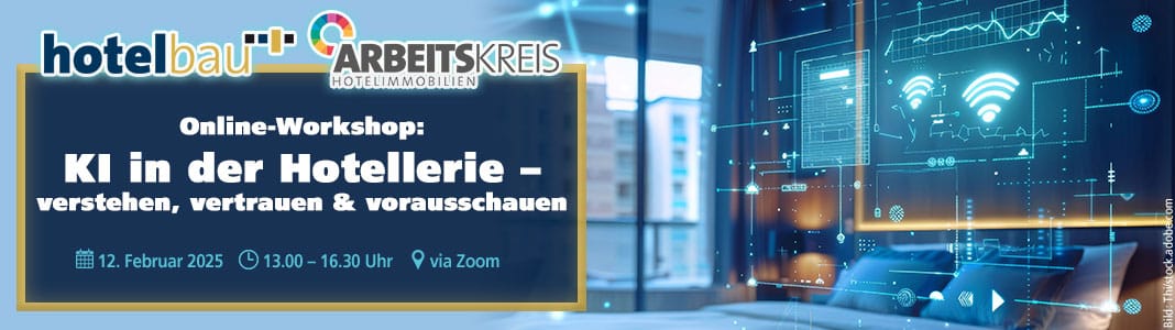 Online-Workshop: KI in der Hotellerie – verstehen, vertrauen & vorausschauen, 12. Februar 2025