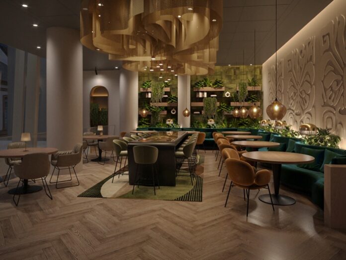 Das neue Restaurant des JW Marriott Hotels in Frankfurt. Bild: Architekturbüro Rosen