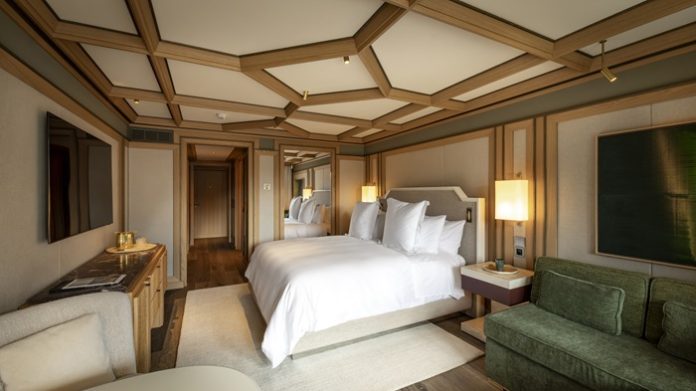 Ein Zimmer des künftigen The Park Gstaad, A Four Seasons Hotel. Bild: The Park Gstaad Hotel Limited