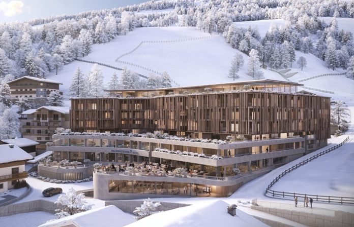 So soll das geplante Falkensteiner-Hotel in Saalbach-Hinterglemm aussehen. Bild: RVS/BWM